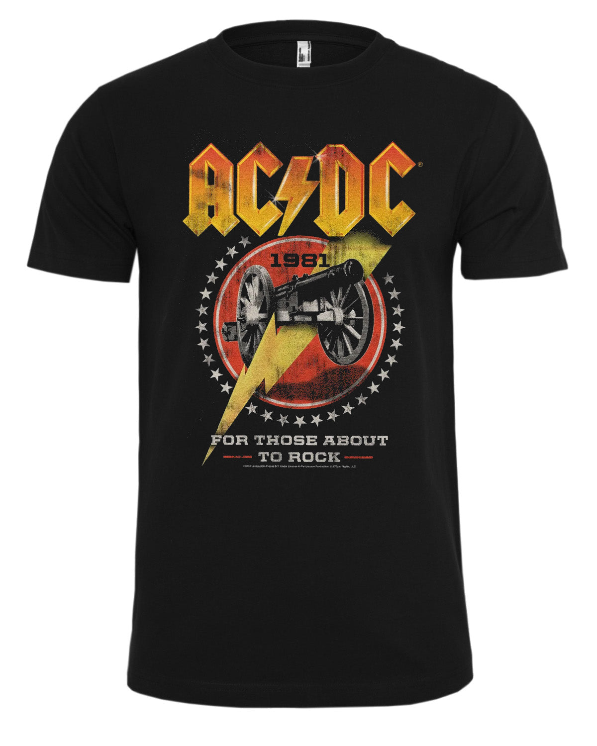 Print Shirt AC/DC - 1981 for those who about to rock t-paita - Musta