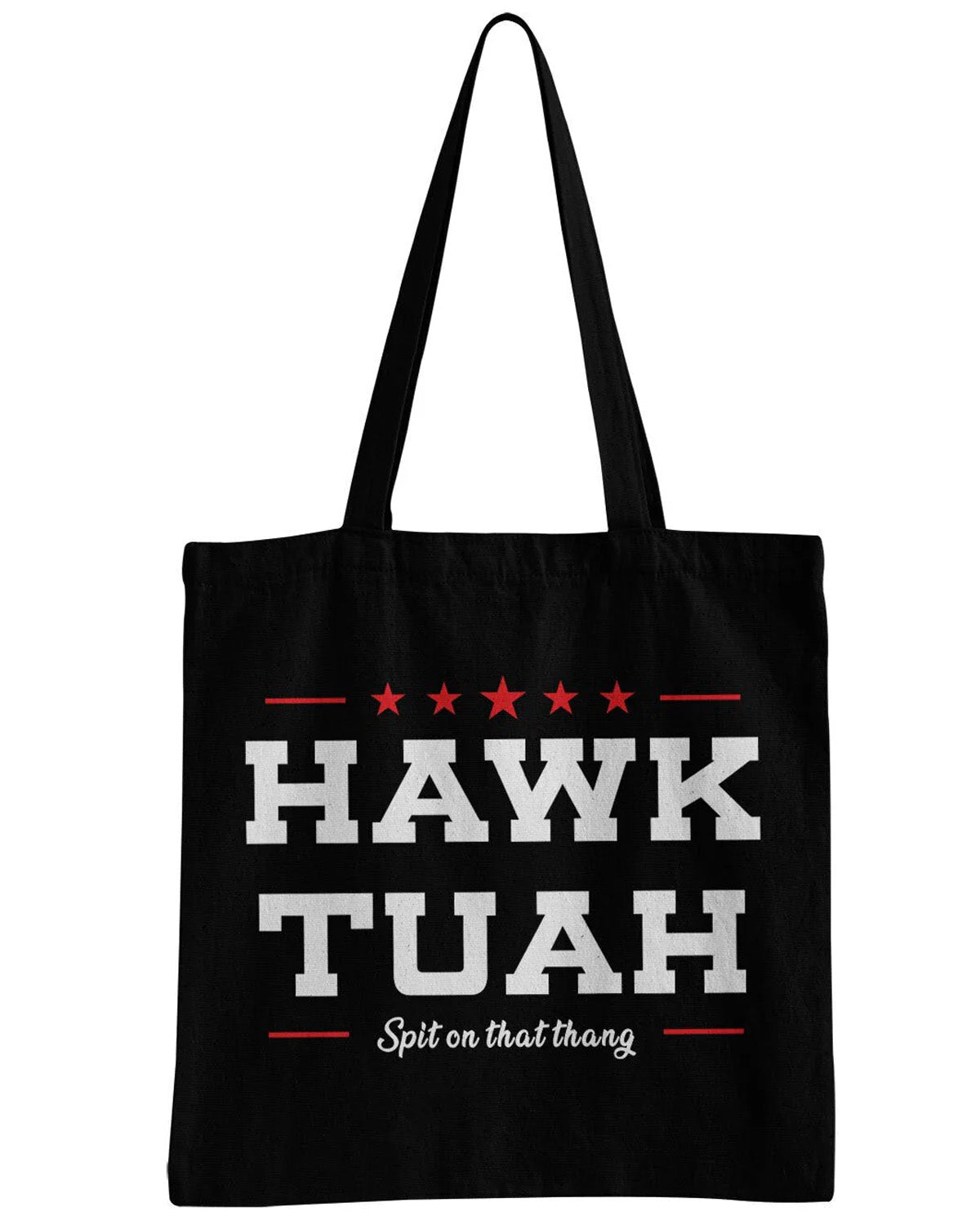 Print Shirt Hawk Tuah kangaskassi - Musta