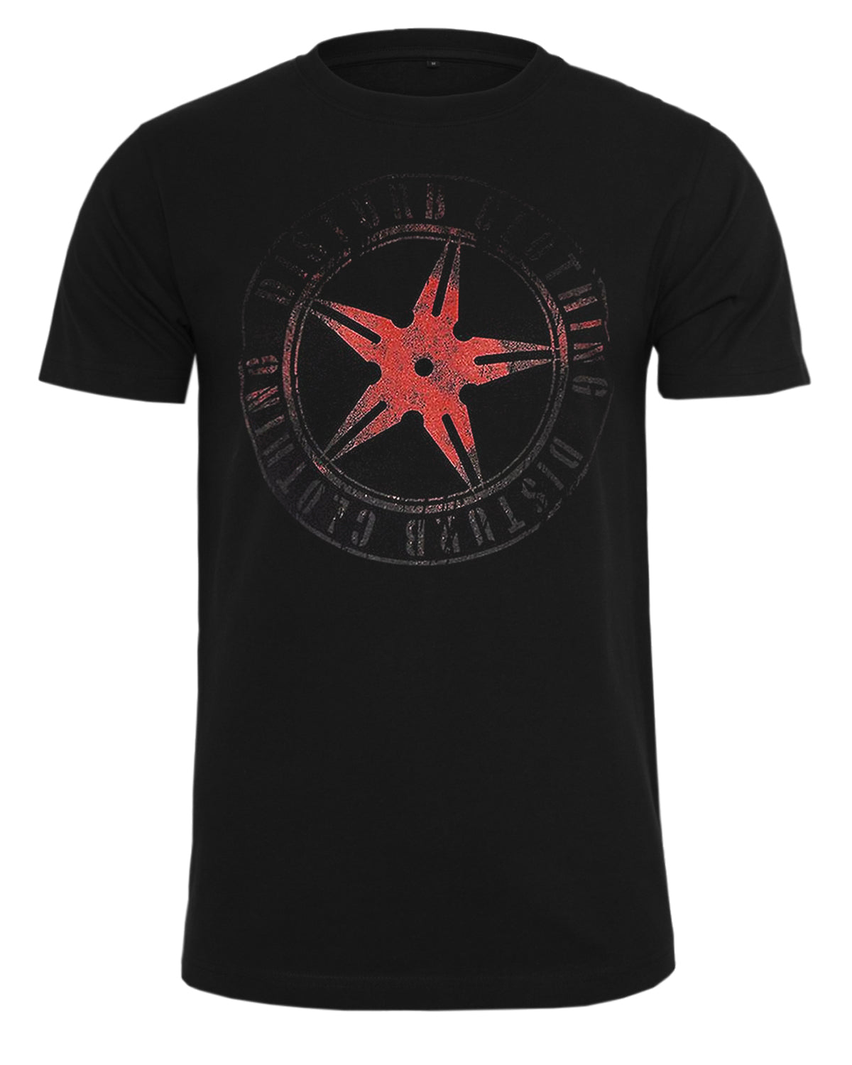 Disturb Clothing Original red throwing star t-paita - Musta
