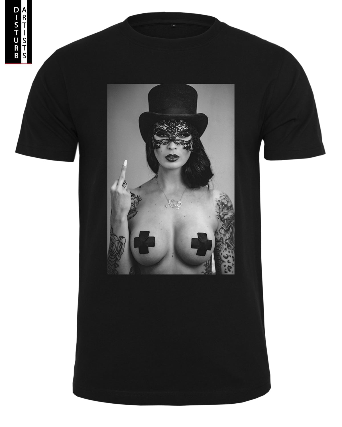 Disturb Artists \ Sini Ariell Fuck You t-paita - Musta