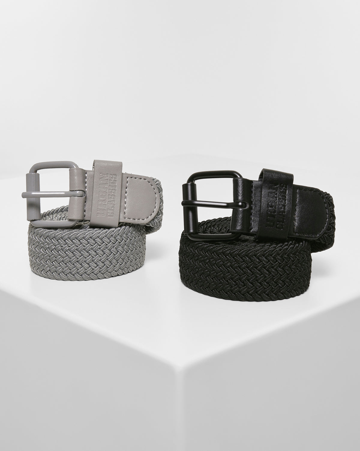 Urban Classics Joustava vyö 2-pack - Musta/Harmaa
