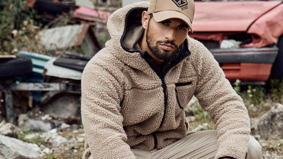 Miesten Teddyfleece Worker takki