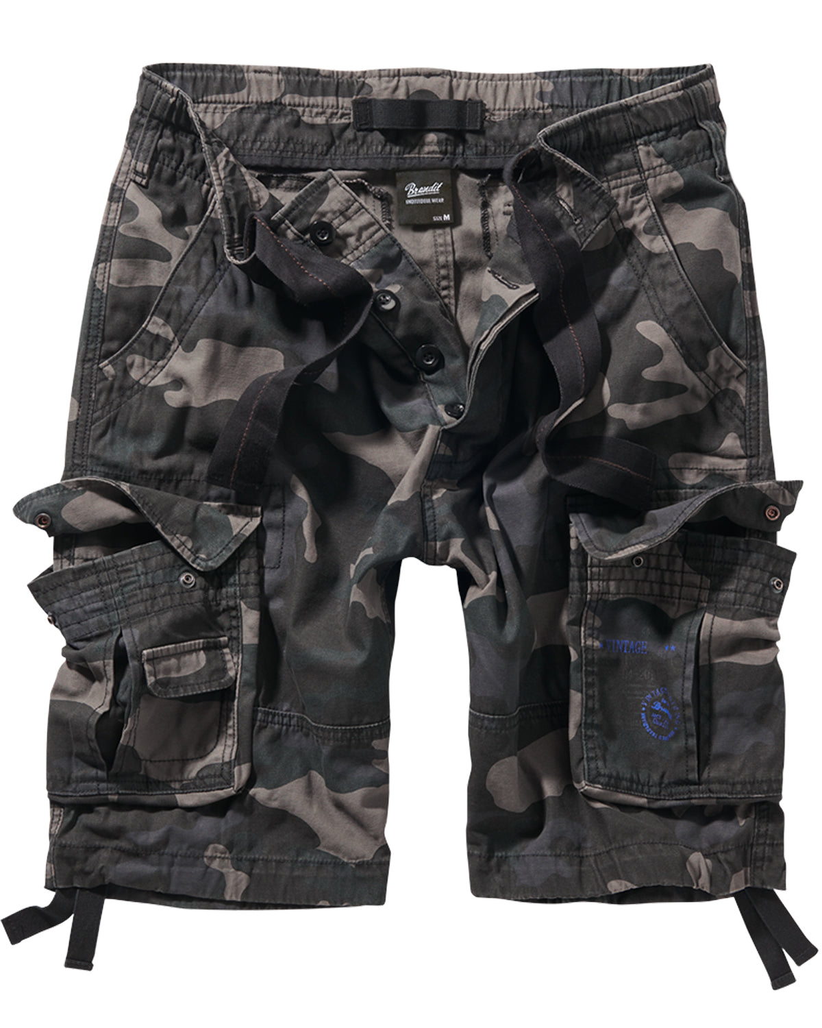 Brandit Pure vintage reisitaskushortsit - Tumma camo