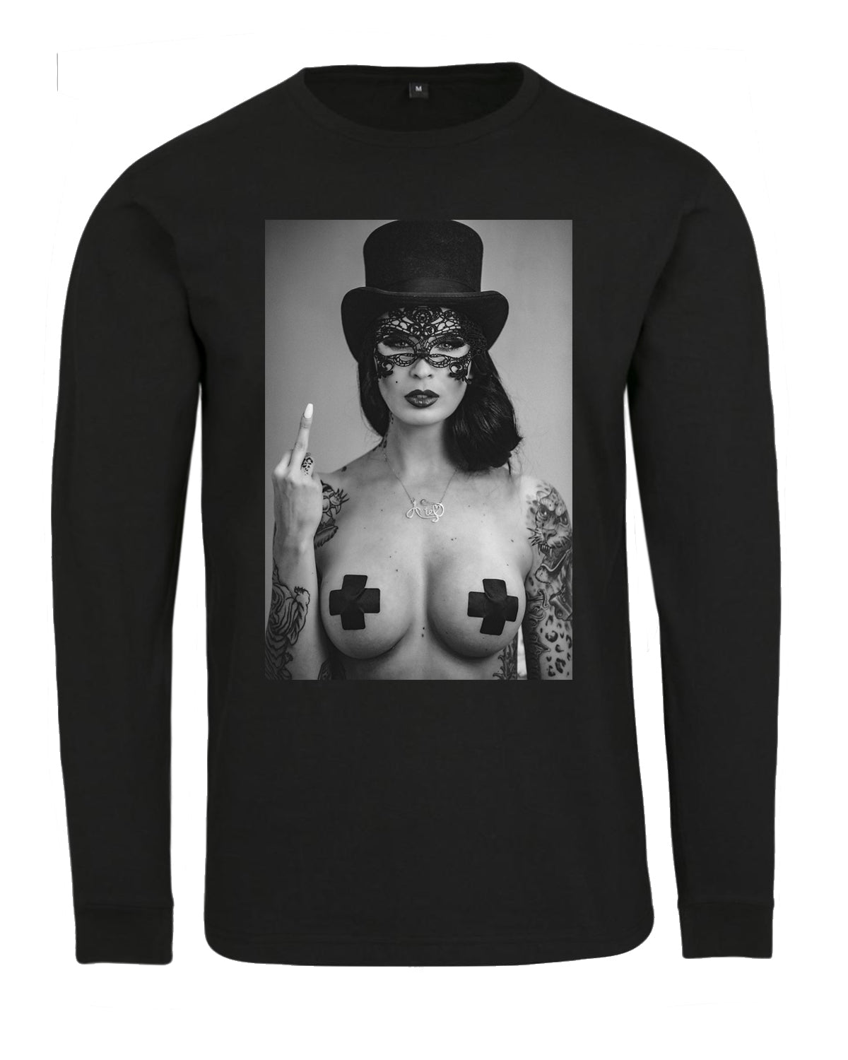 Disturb Artists \ Sini Ariell Fuck You pitkähihainen - Musta 5XL
