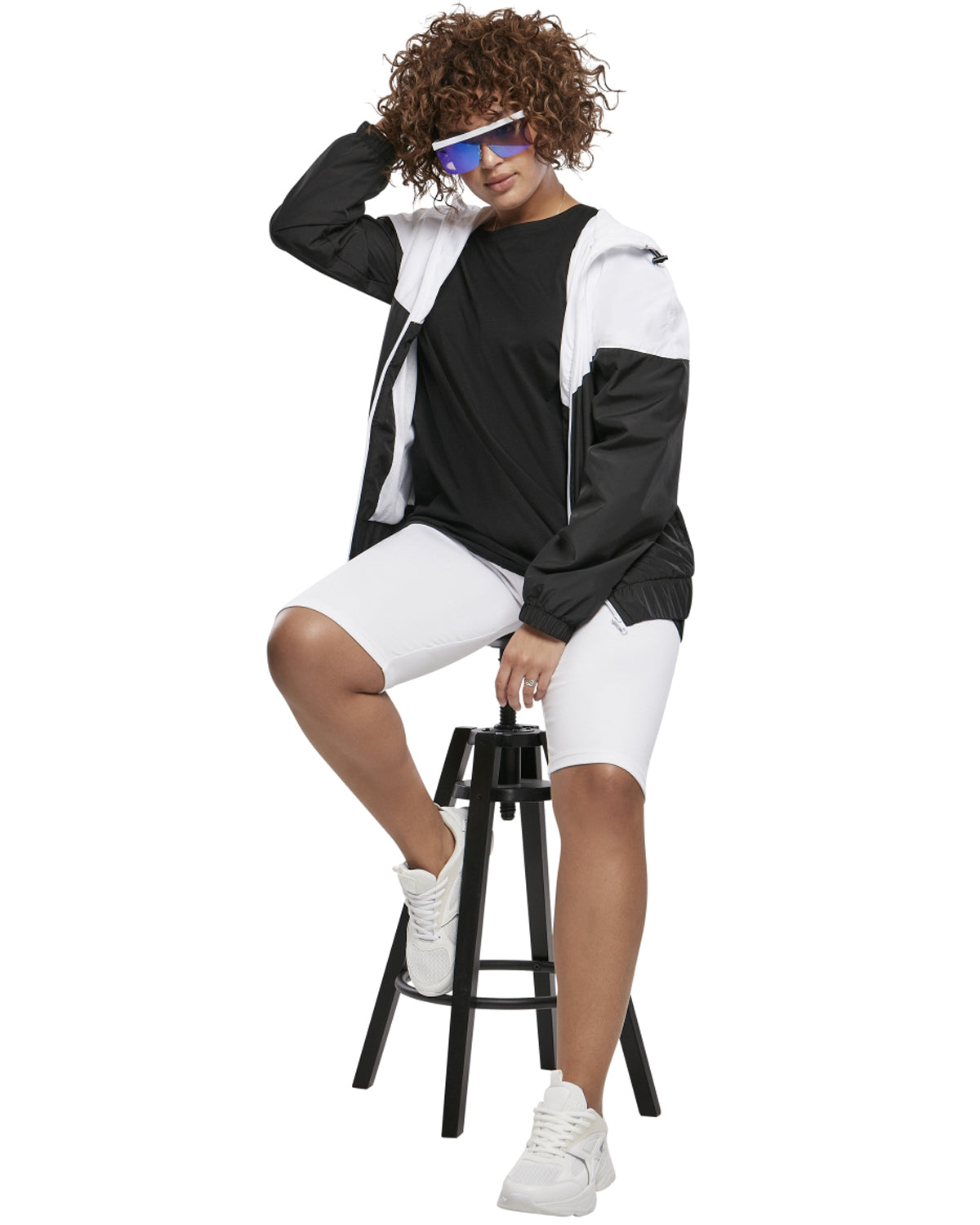 Urban Classics High waist pyöräilyshortsit - Valkoinen