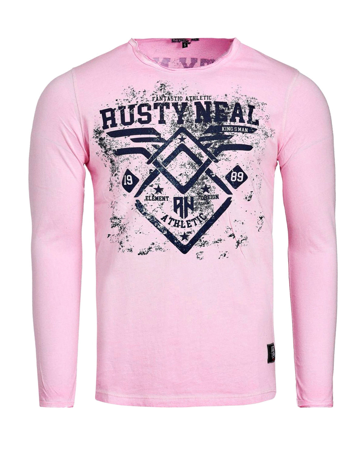 Rusty Neal Kings man pitkähihainen - Vaaleanpunainen
