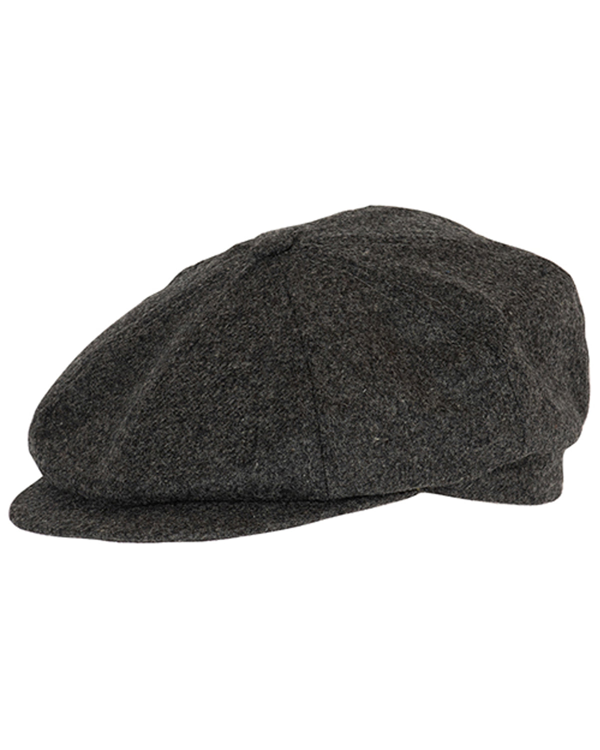 Salon Macon 49 gen merino flat cap - Tummanharmaa
