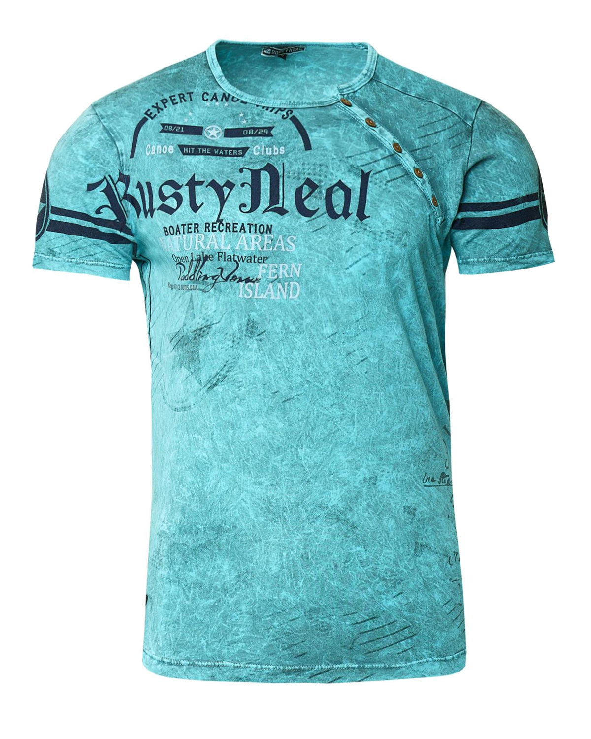 Rusty Neal Fern island t-paita - Vaaleansininen