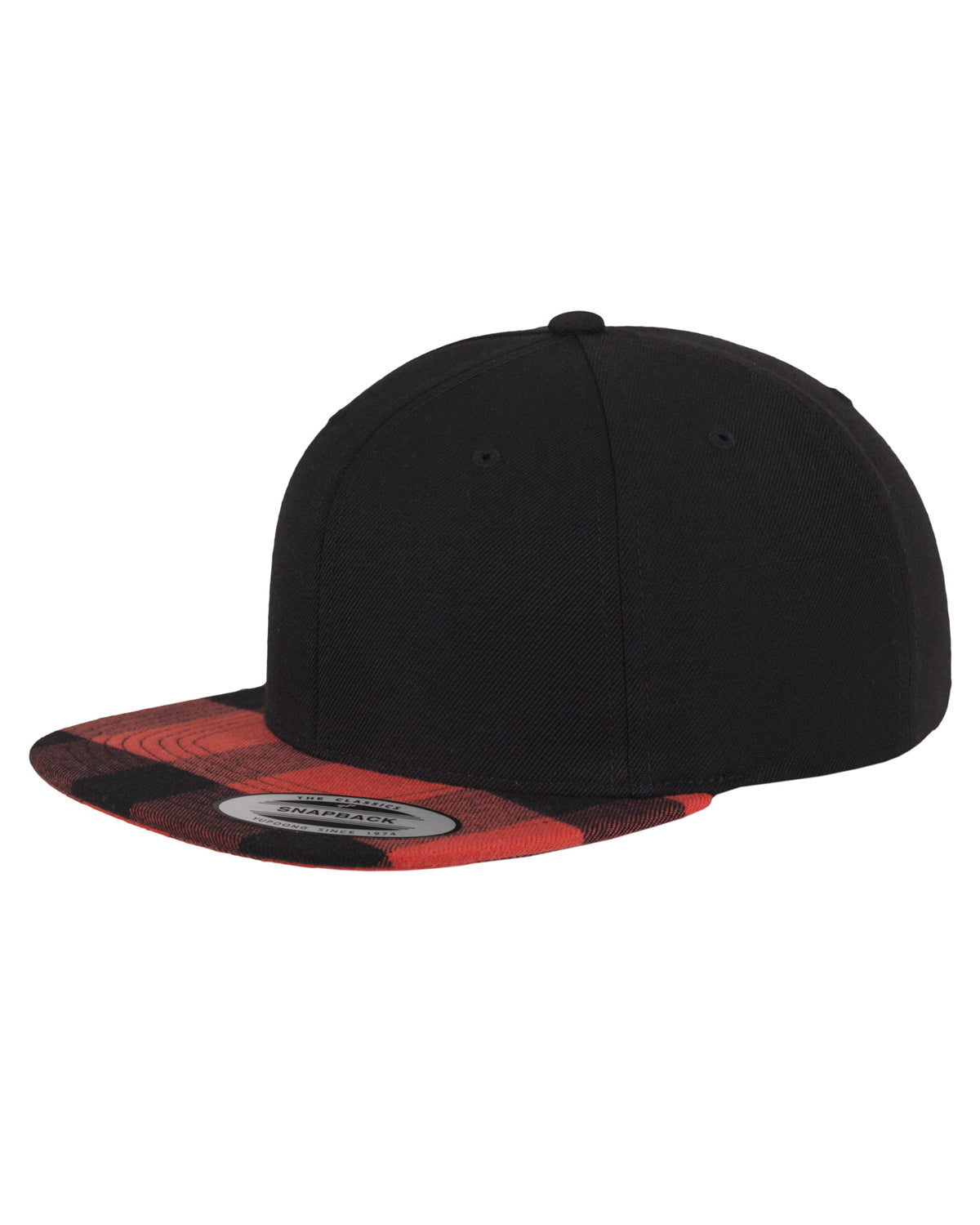 FLEXFIT Flanelli snapback - Musta/Punainen Default Title