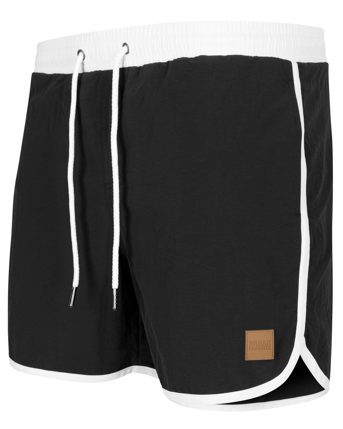 Urban Classics Retro uimashortsit - Musta/Valkoinen