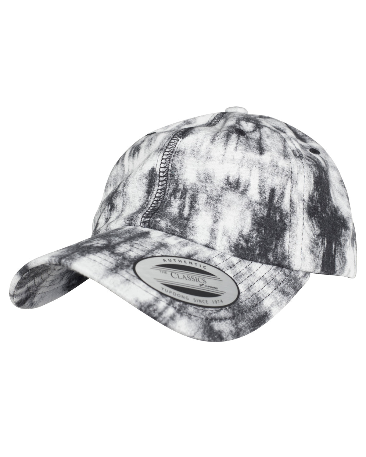 FLEXFIT Low profile tie dye lippis - Musta/Valkoinen Default Title