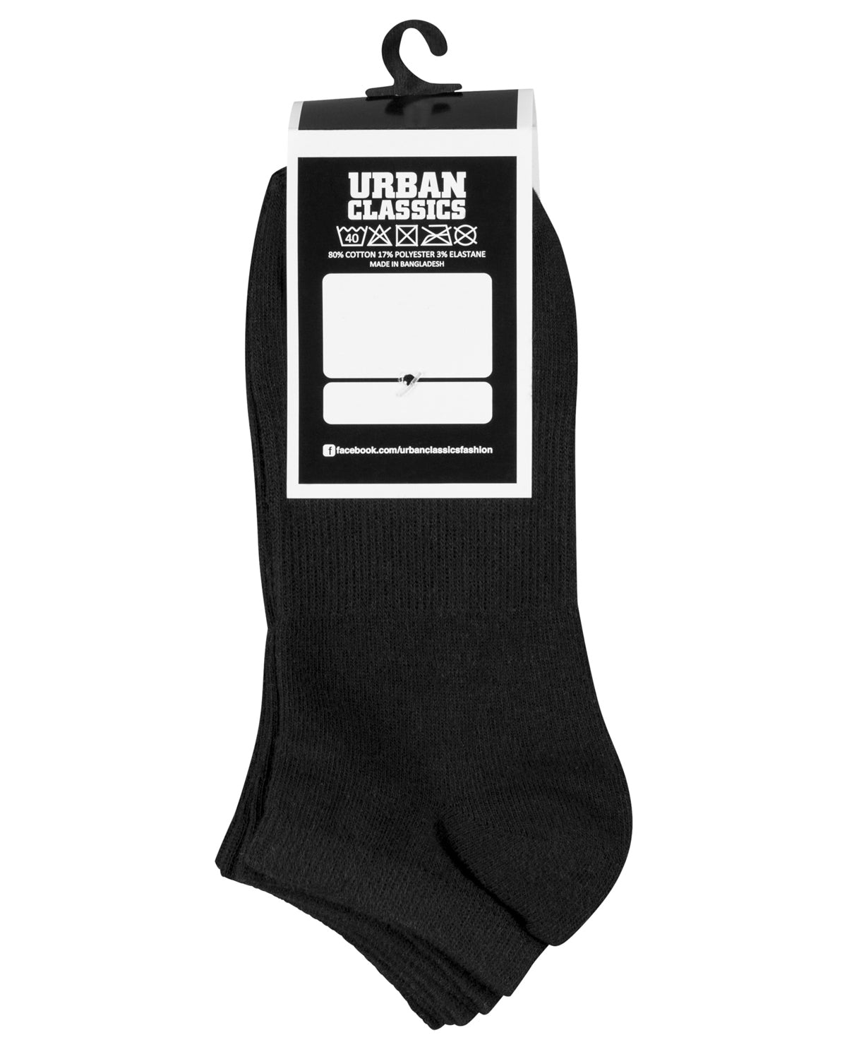 Urban Classics No show sukat 5-pack - Musta