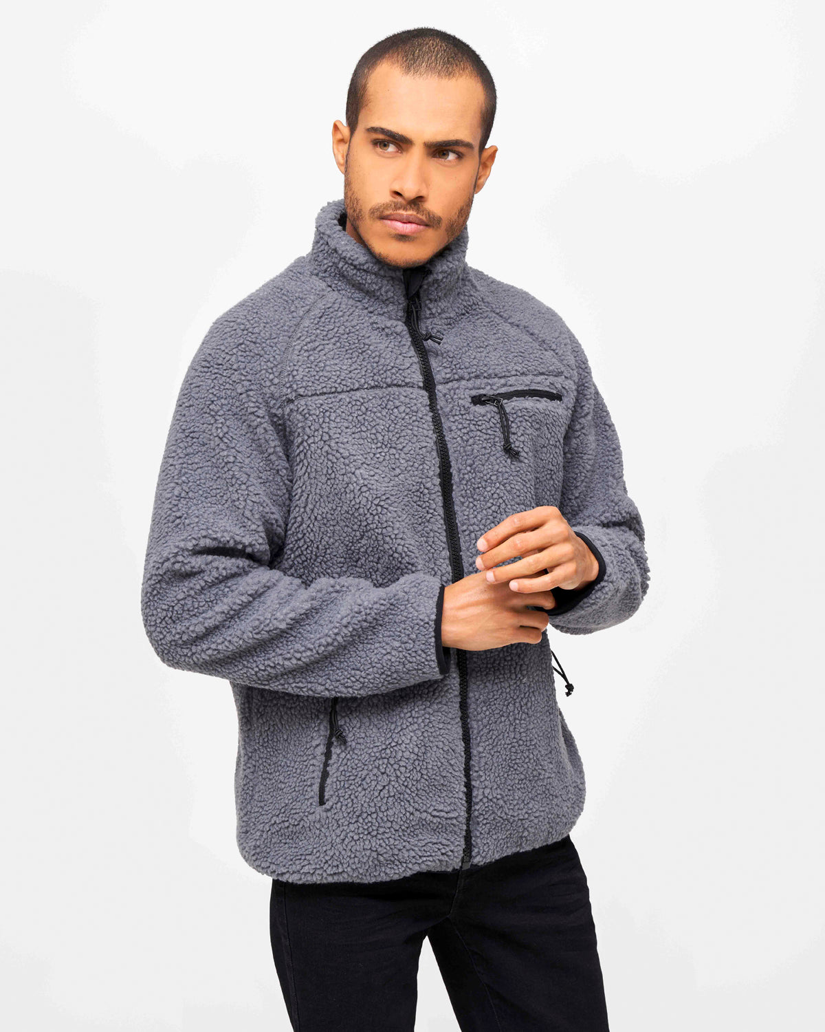 Brandit Teddyfleece takki - Harmaa