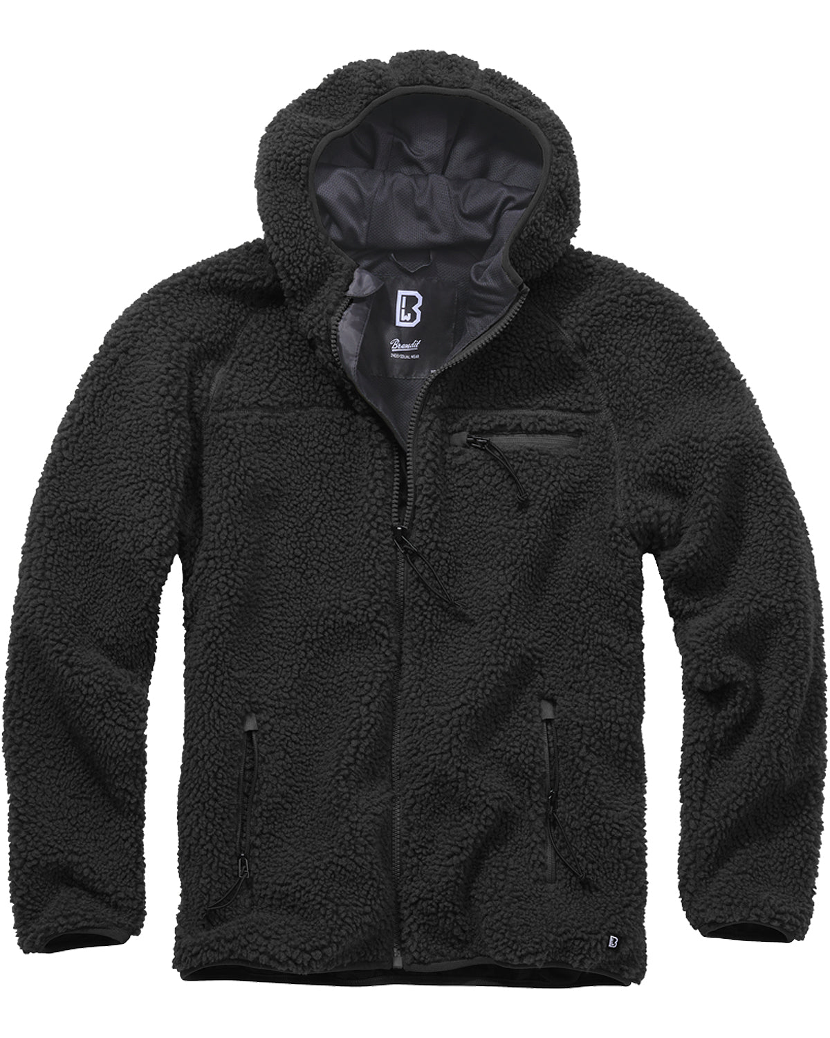 Brandit Teddyfleece Worker takki - Musta