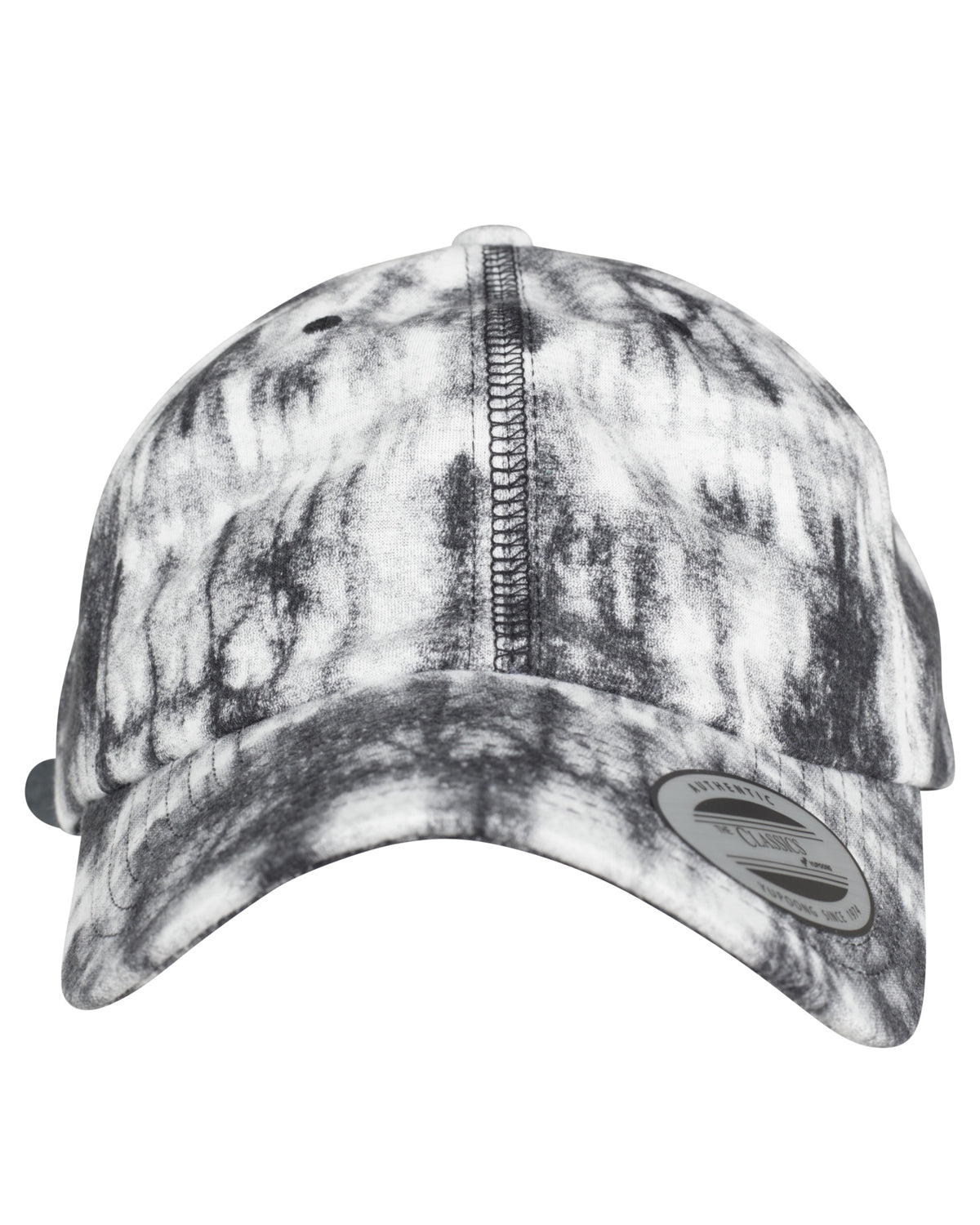 FLEXFIT Low profile tie dye lippis - Musta/Valkoinen