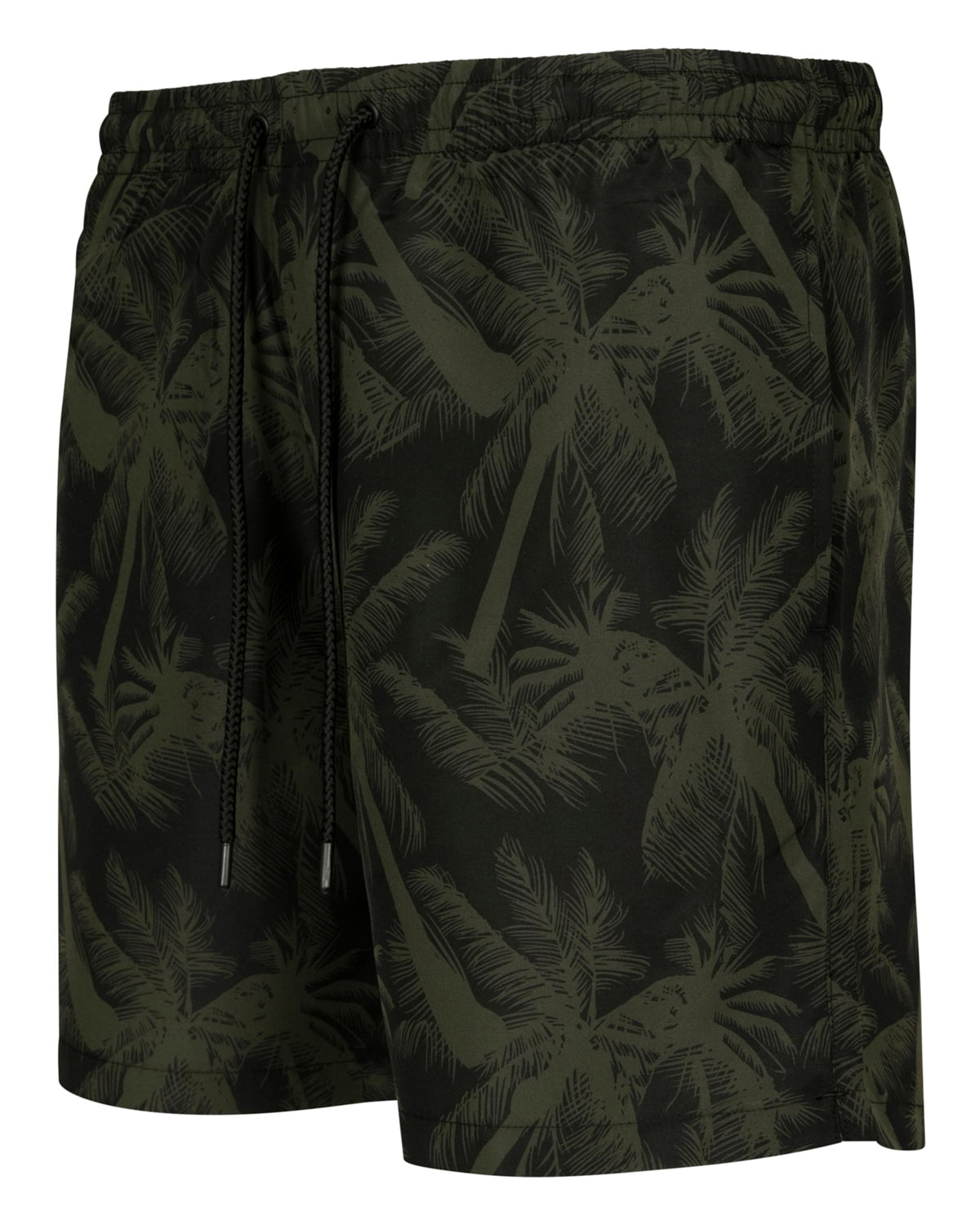 Urban Classics Pattern Palm uimashortsit - Musta/Vihreä