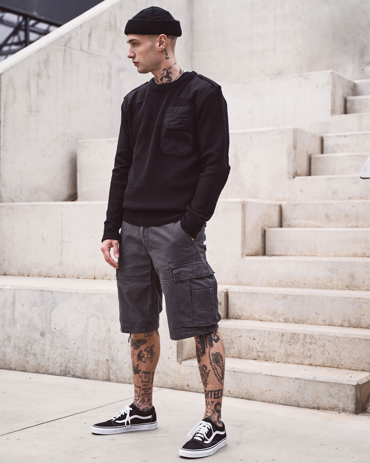 Brandit Vintage reisitaskushortsit - Tummanharmaa
