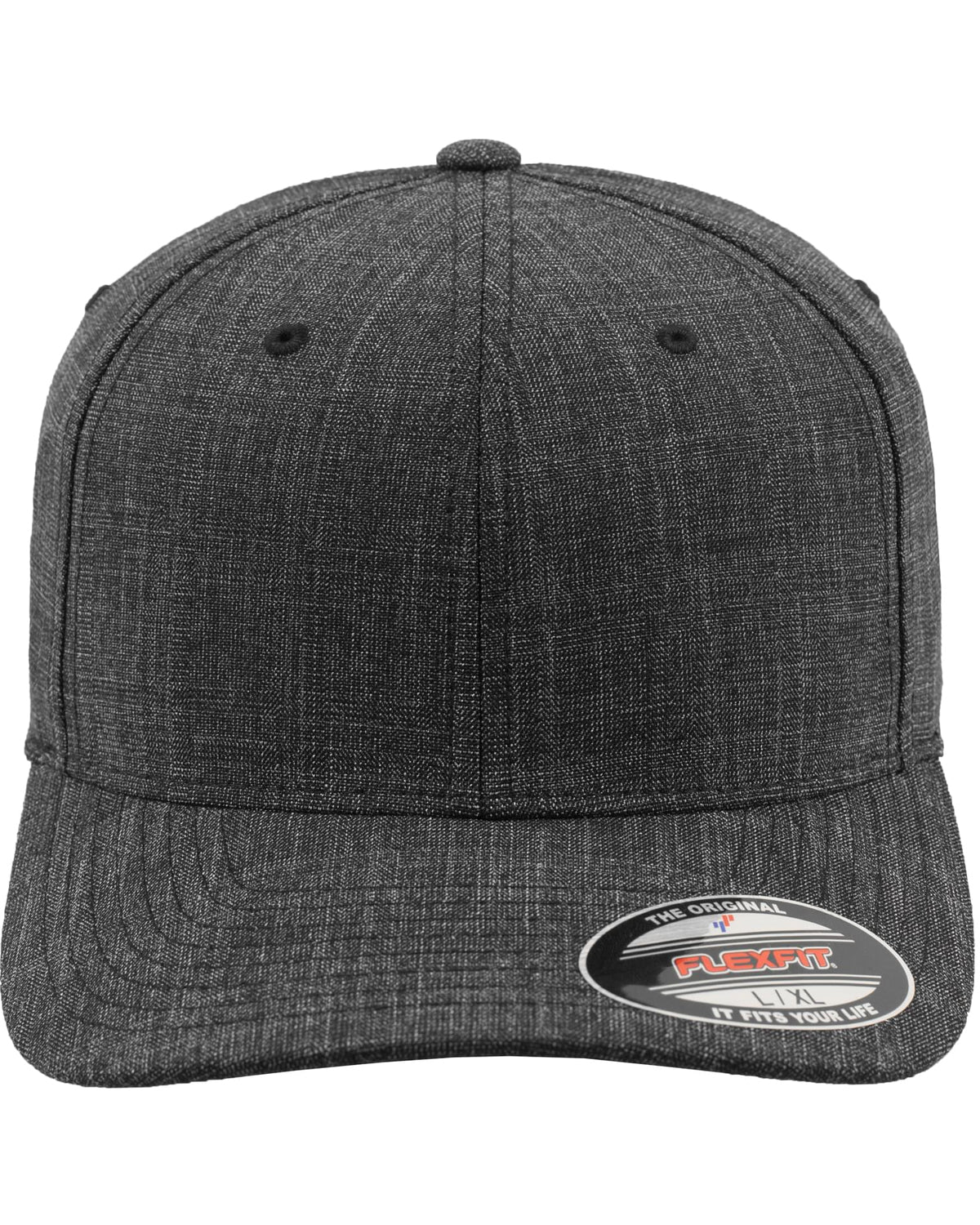 FLEXFIT Flexfit fine melange lippis - Tummanharmaa
