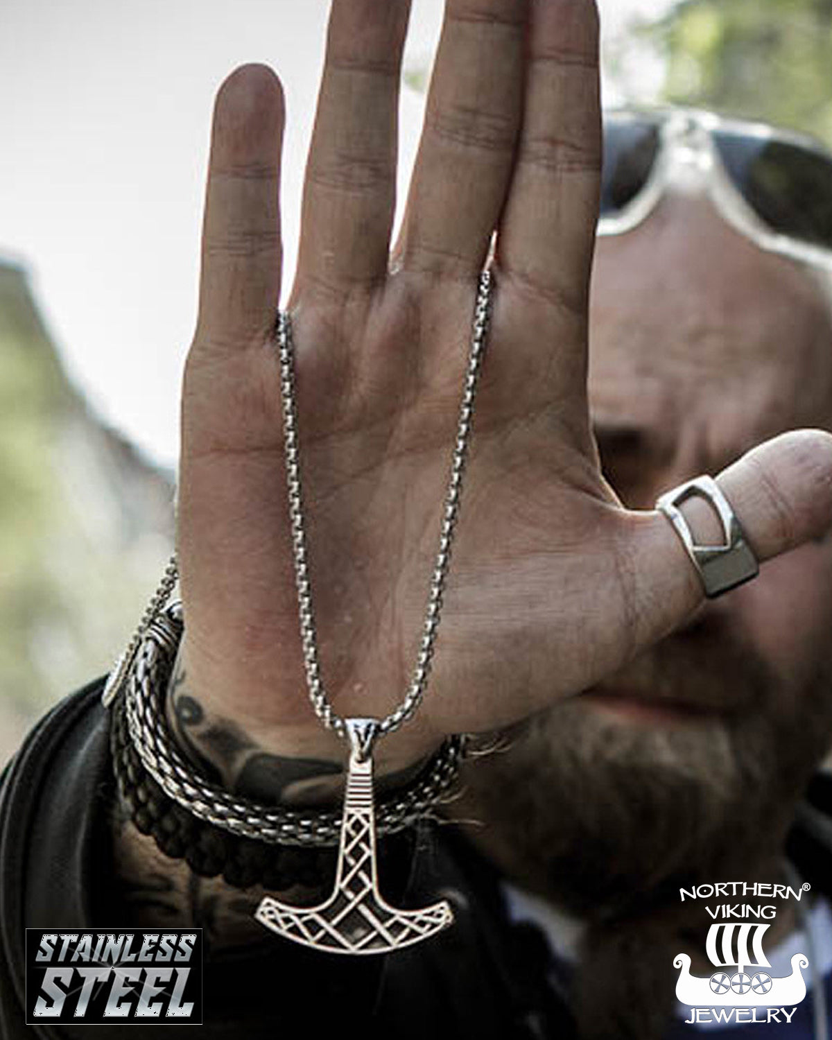 Northern Viking Jewelry Ukonvasara By Johan Thorolf kaulakoru - Teräs