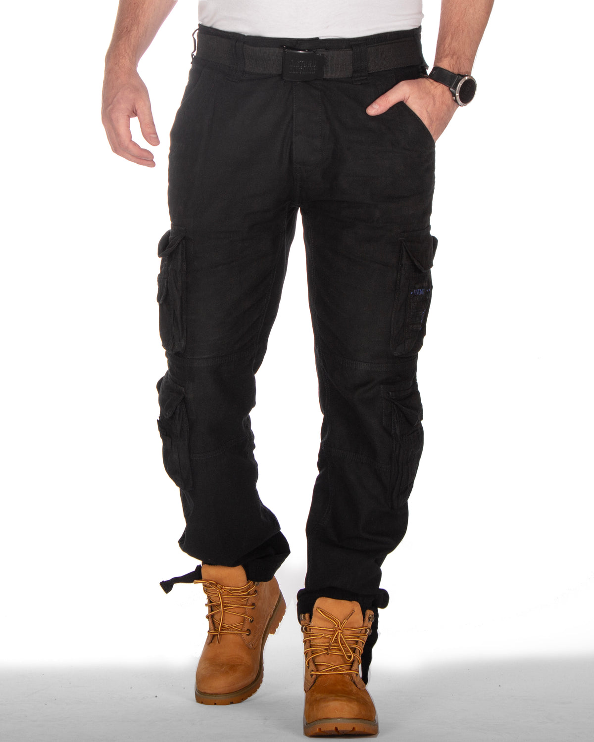 Brandit Pure slim reisitaskuhousut - Musta