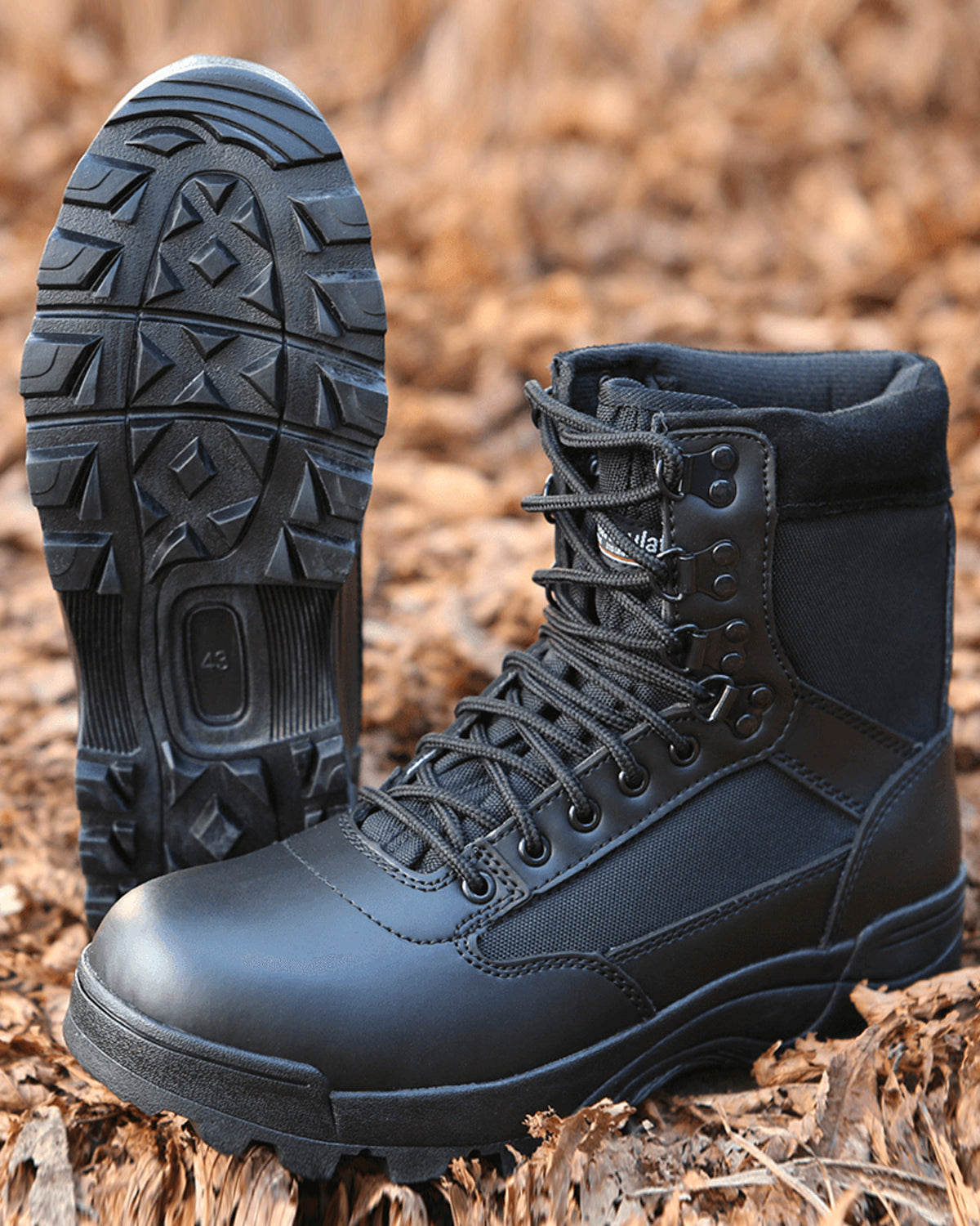 Brandit Tactical 9 eylet maiharit - Musta 46