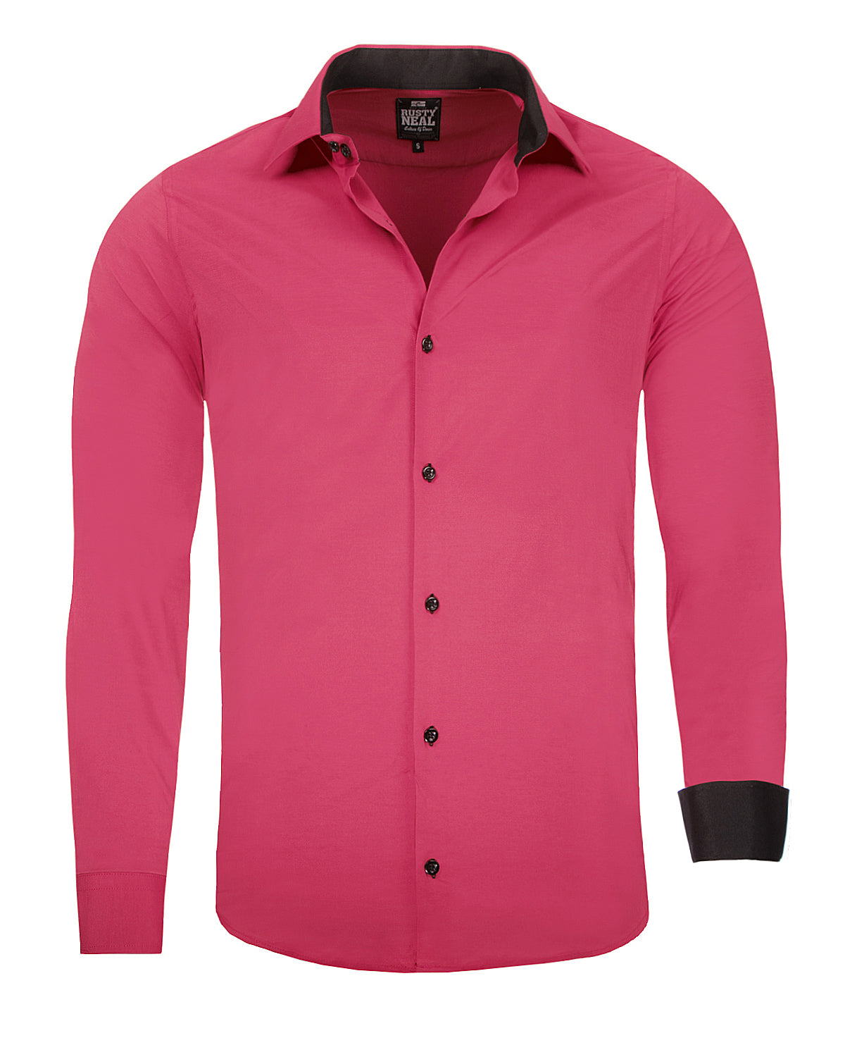 Rusty Neal Beales kauluspaita - Pinkki/Musta 6XL