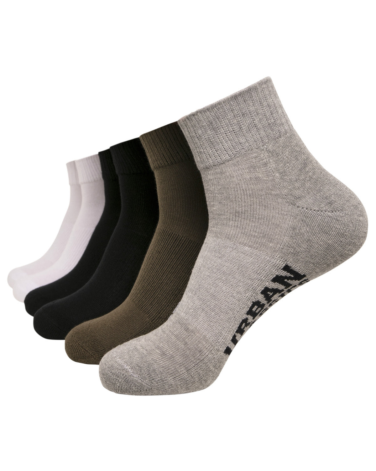 Urban Classics High sneaker sukat 6-pack - Musta/Valkoinen/Harmaa/Khaki