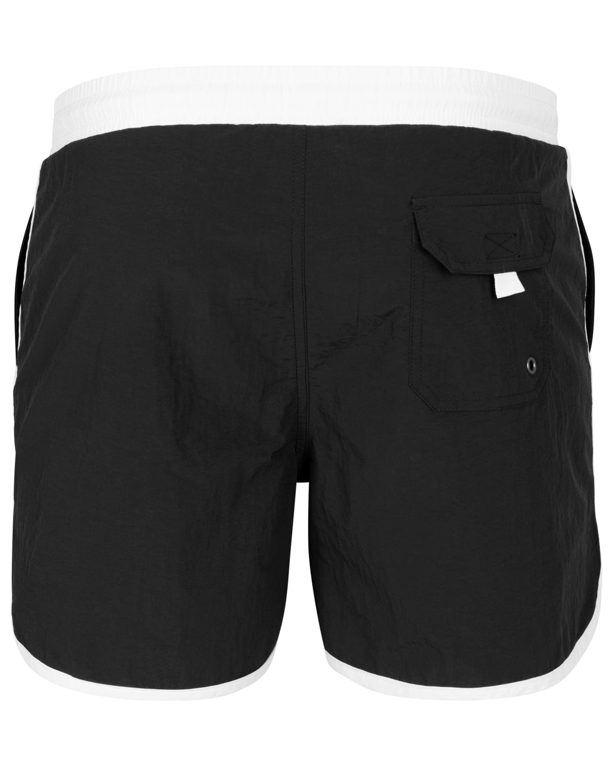 Urban Classics Retro uimashortsit - Musta/Valkoinen