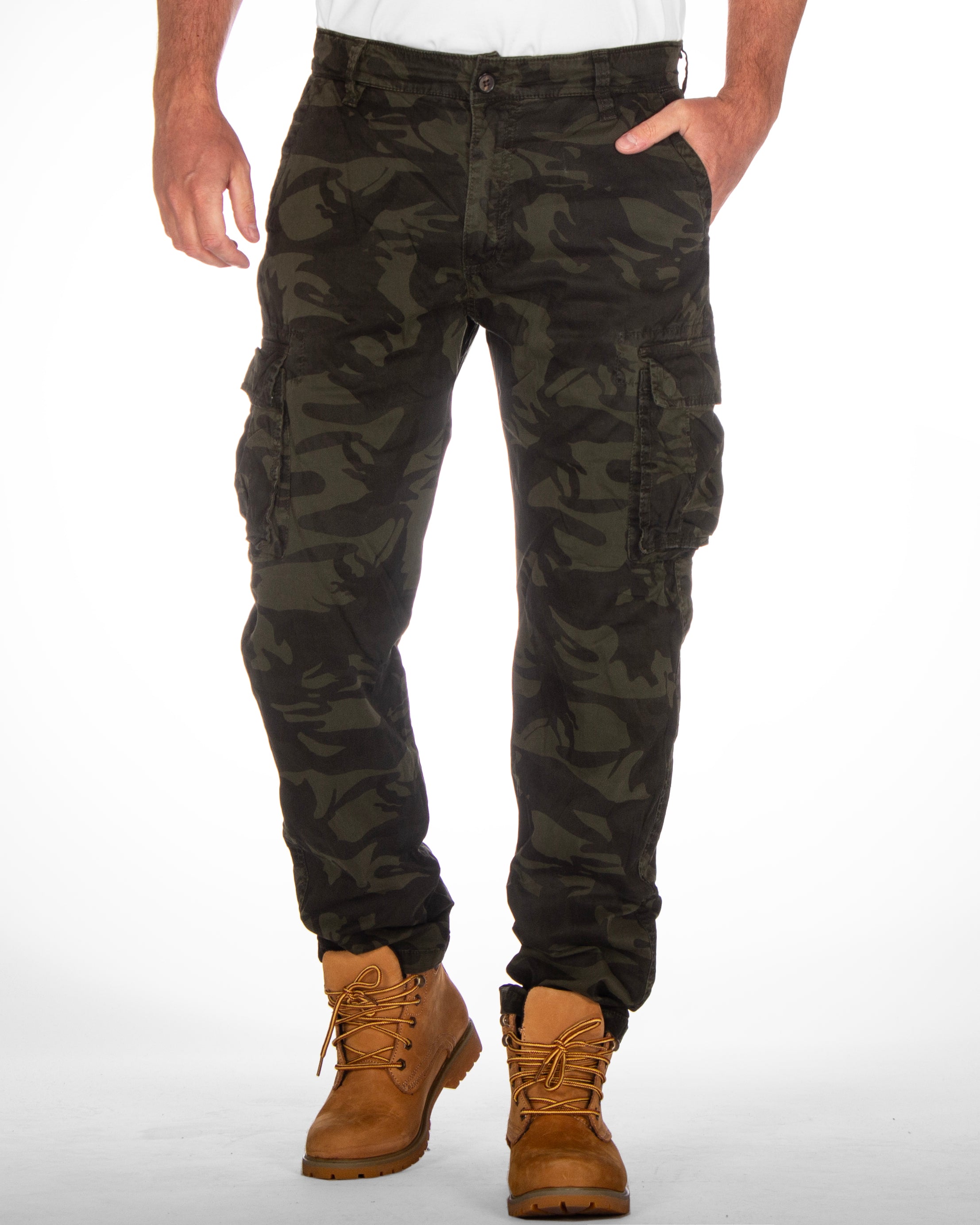 OneREDOX Aidan reisitaskuhousut - Vihreä camo L32