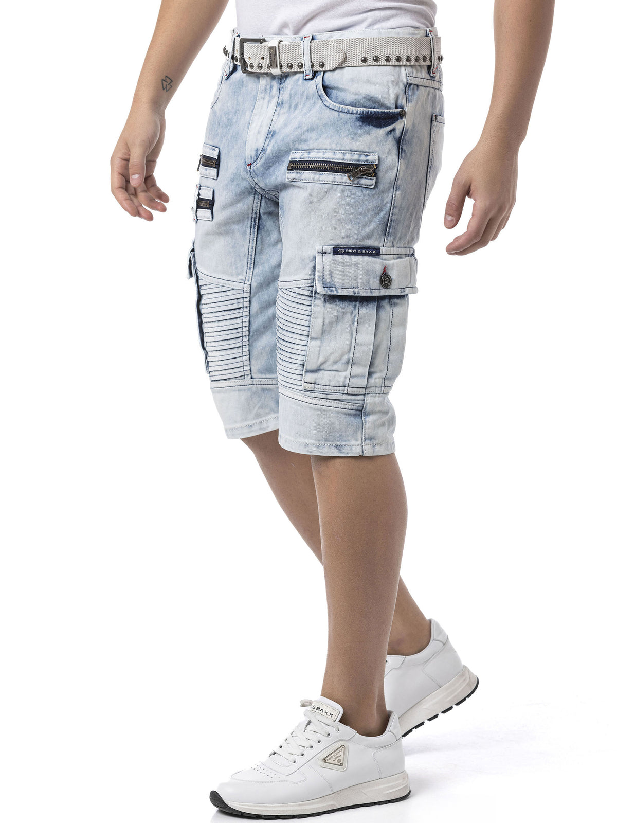 Cipo & Baxx CK295 Jensen farkkushortsit - Vaaleansininen W40