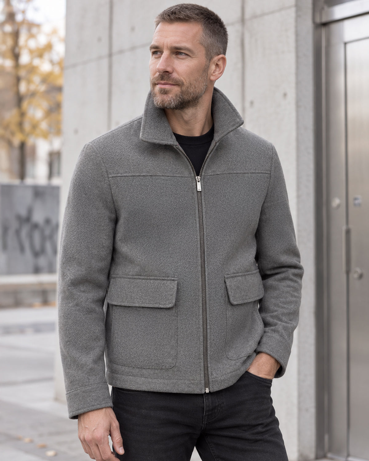Harvey felt jacket - Grey