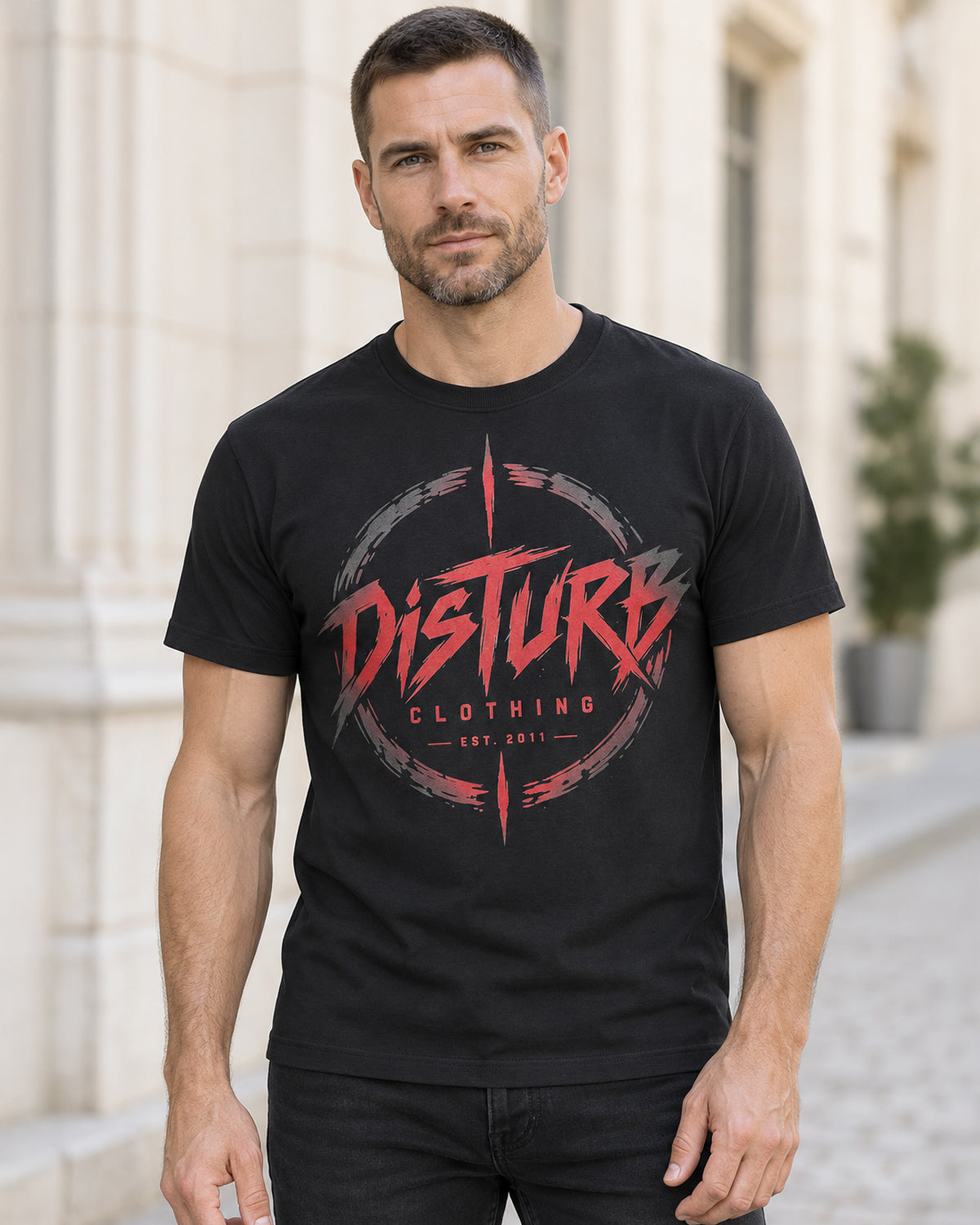 Disturb Circle t-paita - Musta