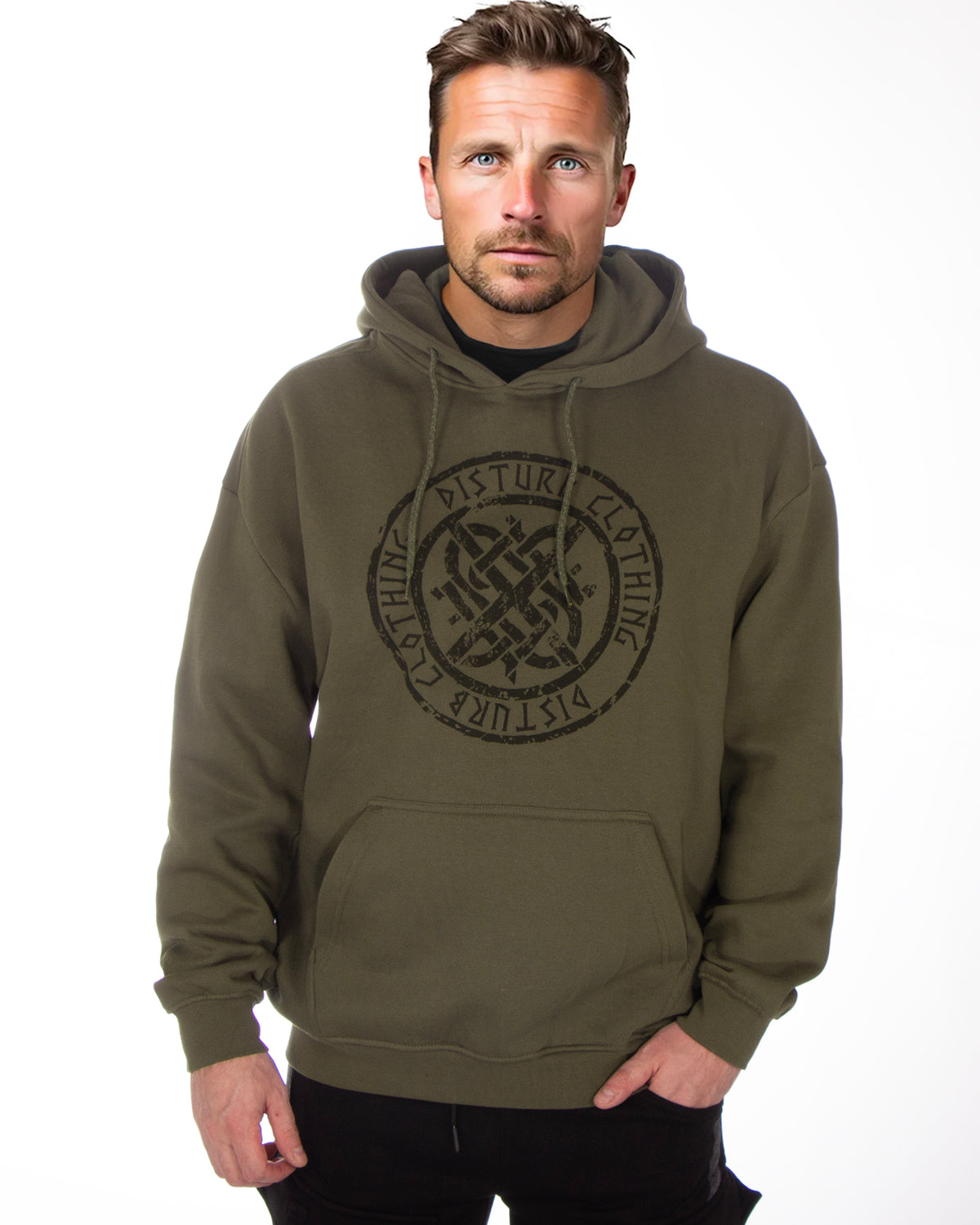 Disturb Clothing Disturb Viking Oversize huppari - Oliivi 5XL