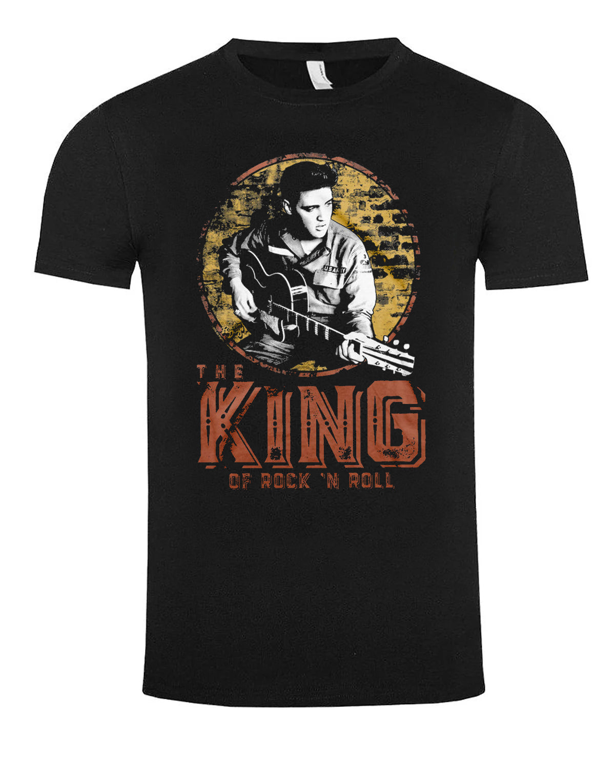 Print Shirt Elvis Presley t-paita - Musta 2XL
