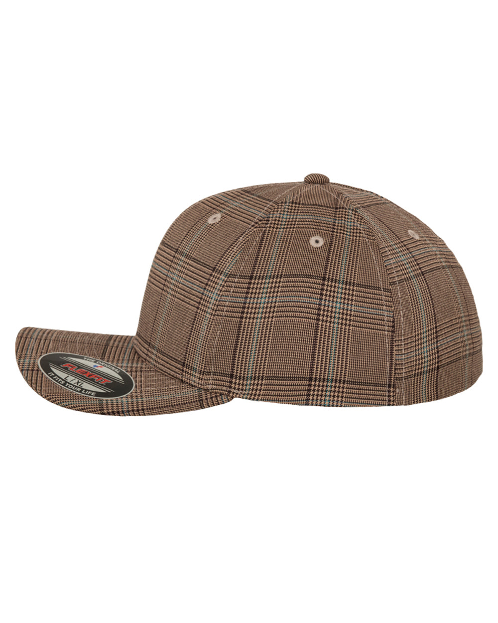 FLEXFIT Flexfit Glen Check lippis - Ruskea/Khaki