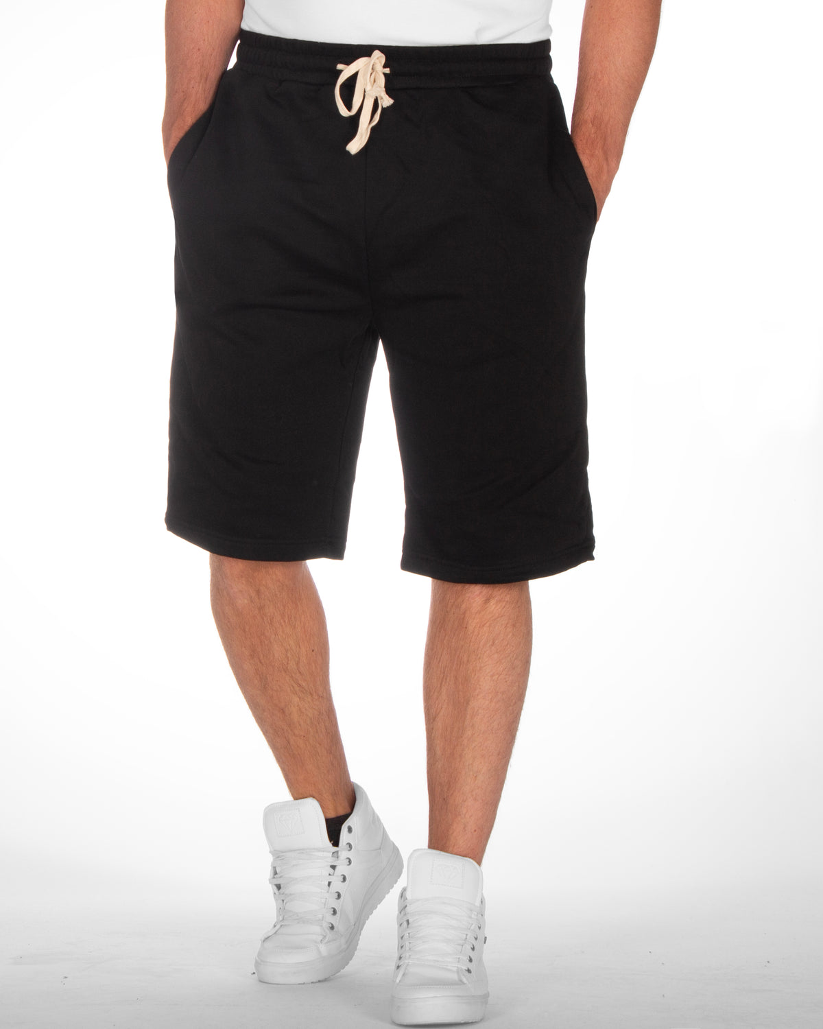Urban Classics Low crotch collegeshortsit - Musta