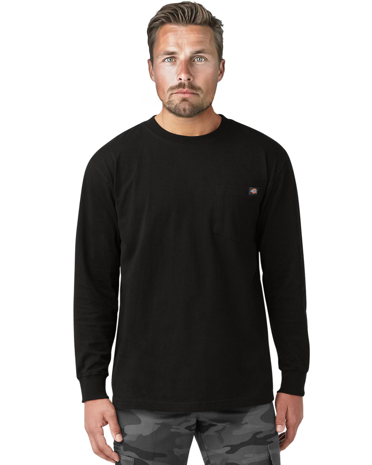 Dickies Luray pocket pitkähihainen - Musta 2XL