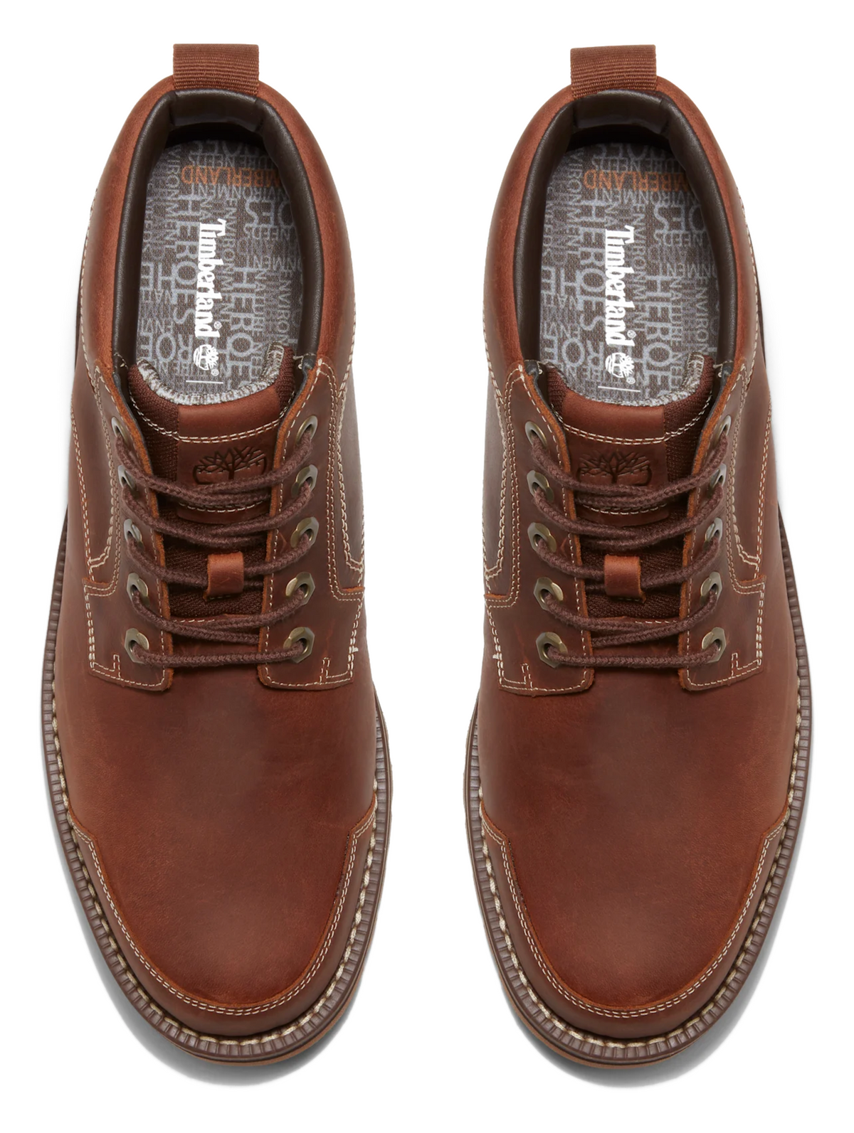 Timberland Larchmont Mid Lace nahkanilkkurit - Ruskea