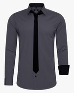 Beales shirt + Tie - Dark Gray 
