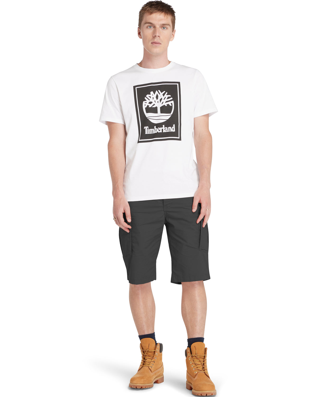Timberland Stack Logo t-paita - Valkoinen