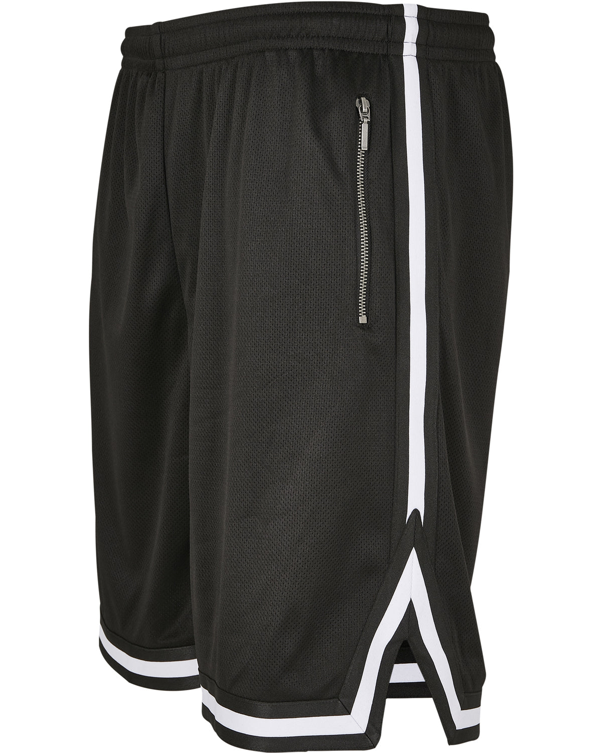 Urban Classics Stripe mesh shortsit - Musta/Valkoinen
