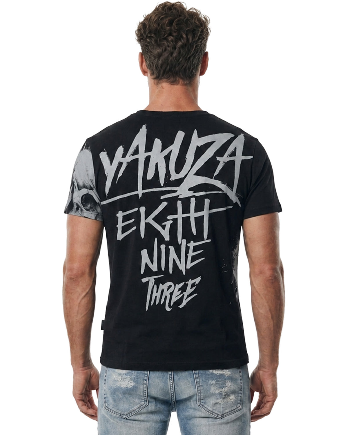 Yakuza Ink Skull stack t-paita - Musta