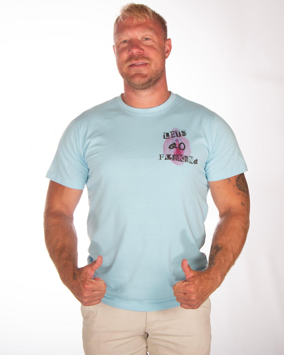 Disturb Clothing Höpö v#tun Masa t-paita - Vaaleansininen