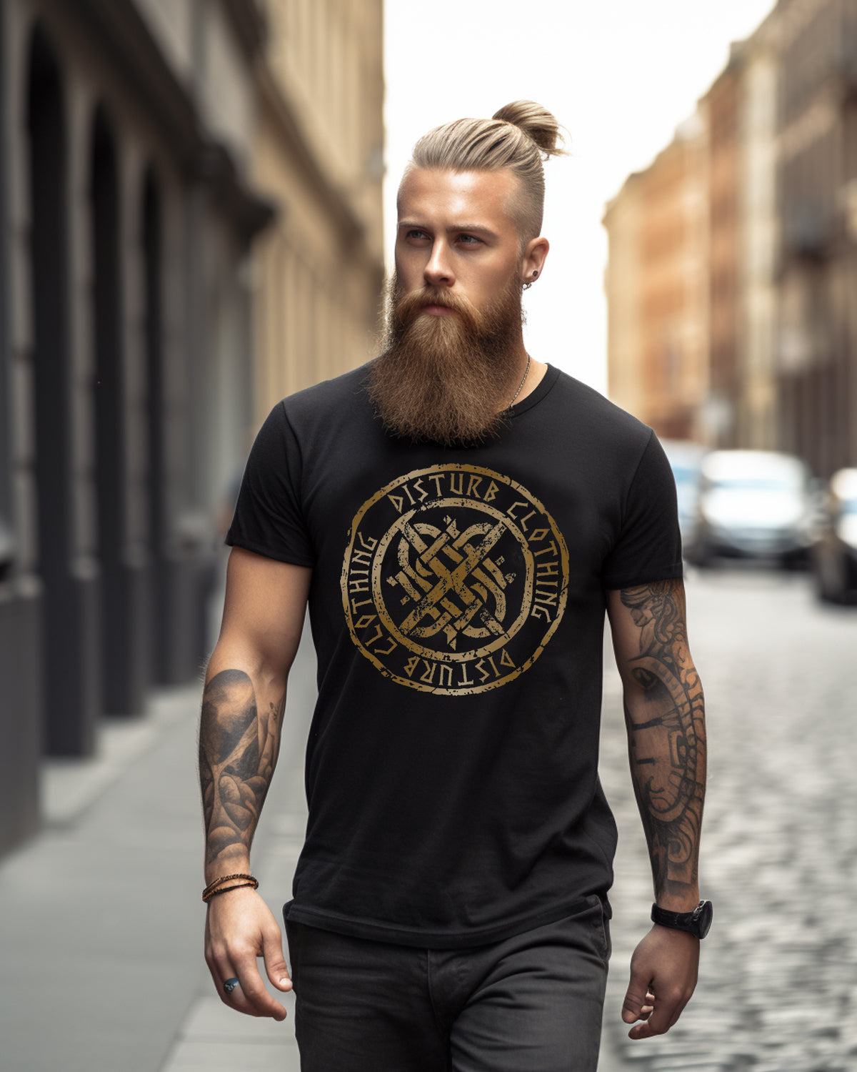 Disturb Clothing Disturb Viking t-paita - #Väri_Musta