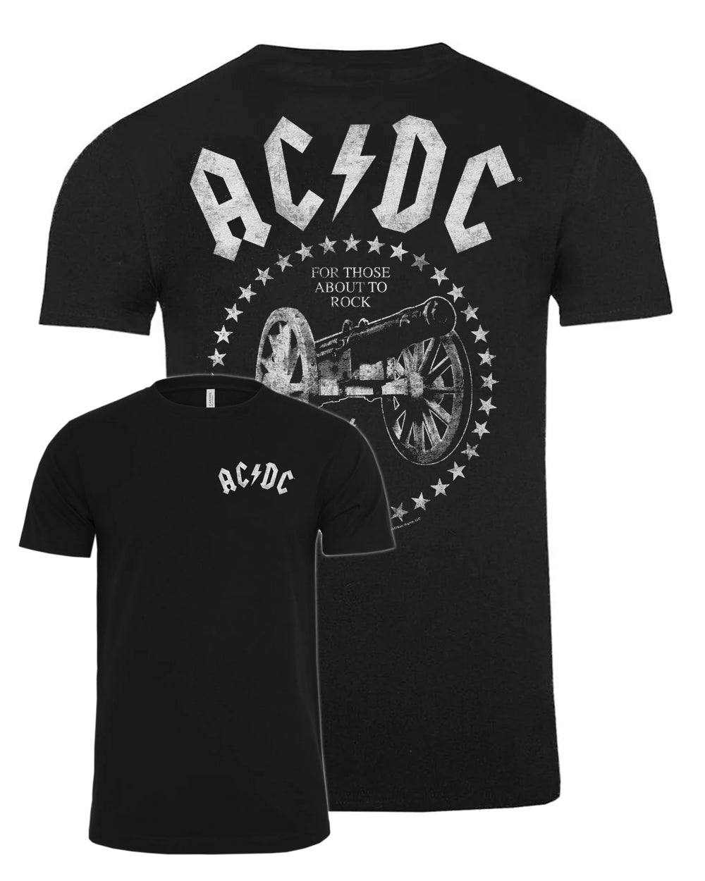 Print Shirt AC/DC for those who about to rock t-paita - Musta 2XL