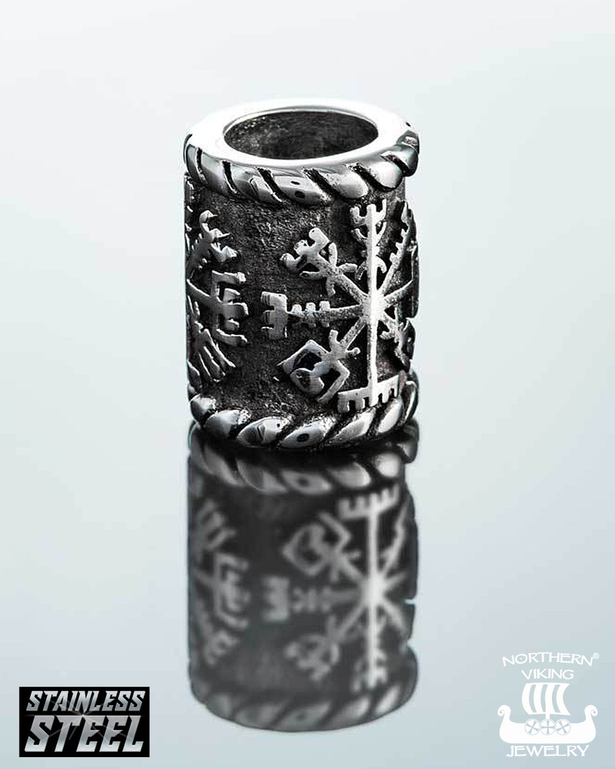 Northern Viking Jewelry Vegvisir partakoru - Teräs Default Title