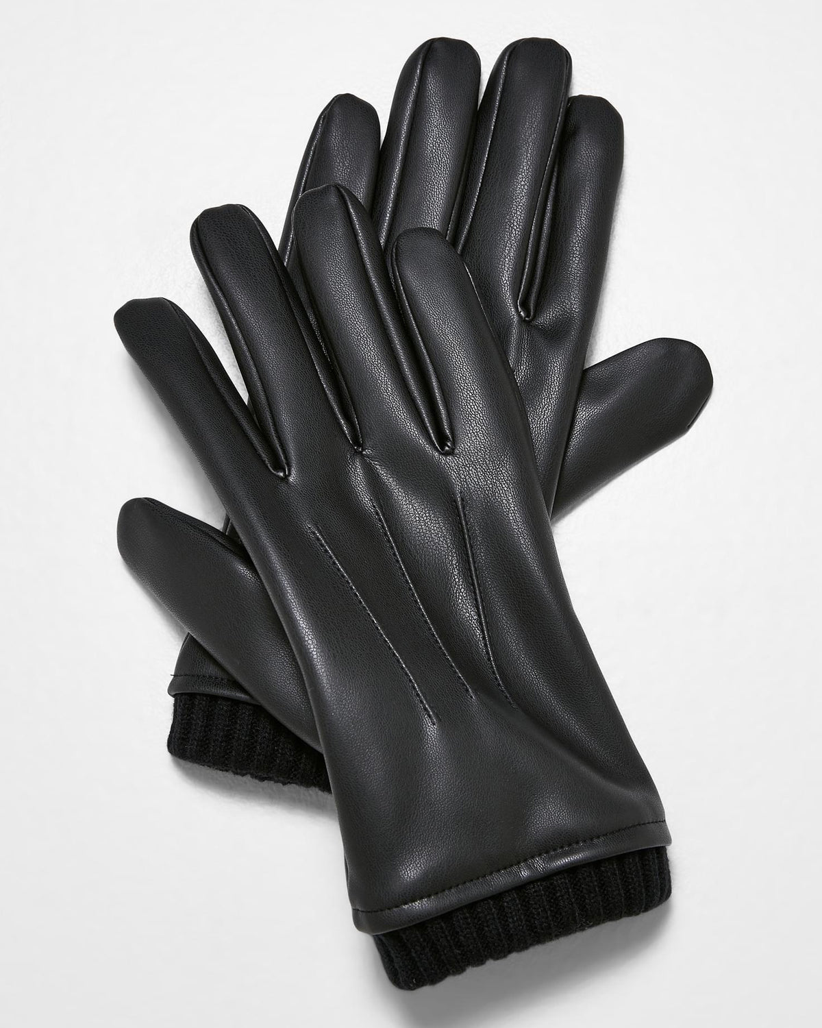 Urban Classics Synthetic leather hanskat - Musta