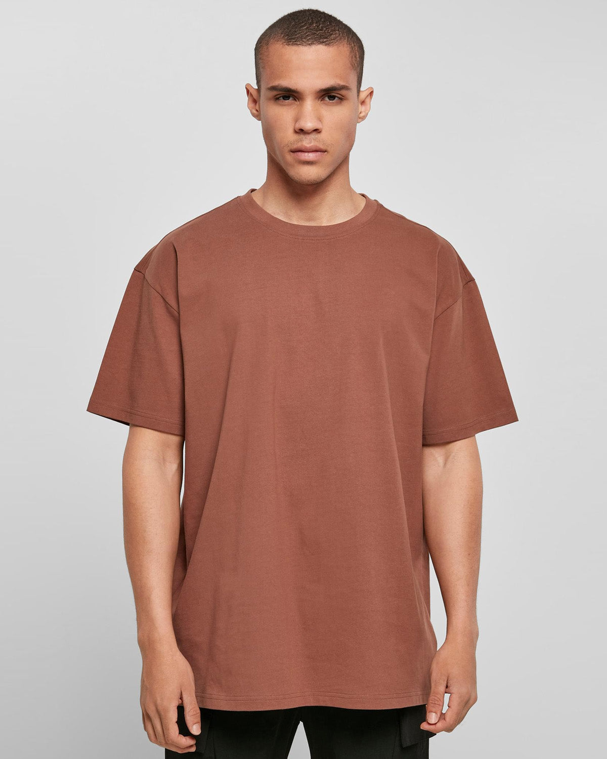 Disturb Clothing Heavy Oversize t-paita Ruskea