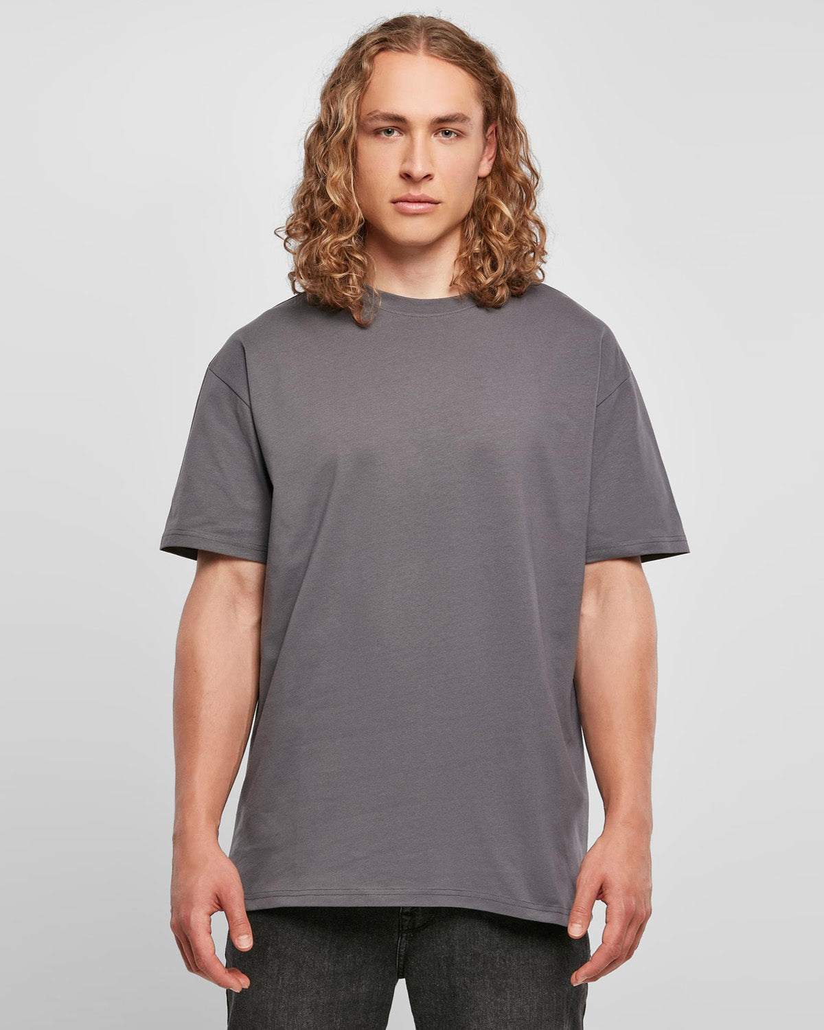 Disturb Clothing Heavy Oversize t-paita Tummanharmaa