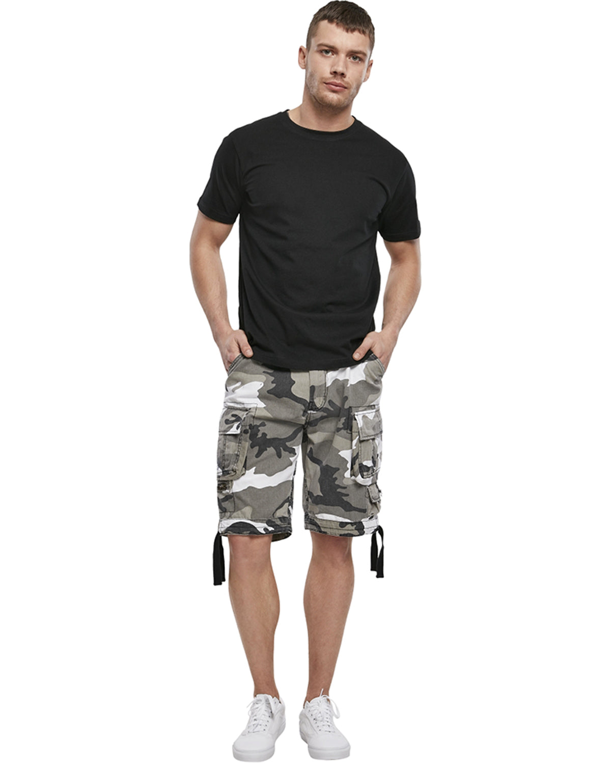Brandit Savage reisitaskushortsit - Valkoinen camo